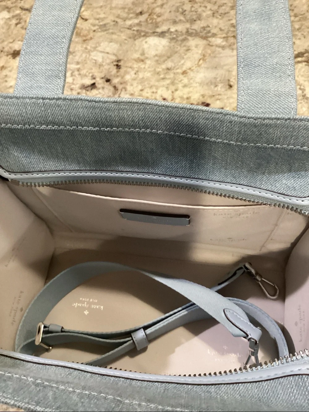 KATE SPADE SMALL DENIM TOTE